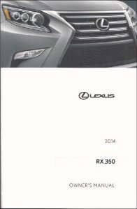 2014 Lexus RX 350 Owner's Manual