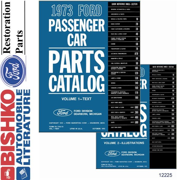 1973 Ford Car Ford Truck Bronco Parts Numbers Book List PDF Interchange Images