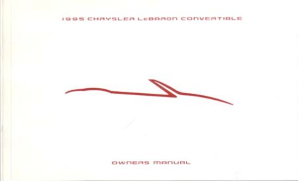1995 Chrysler Lebaron Convertible Owner's Manual