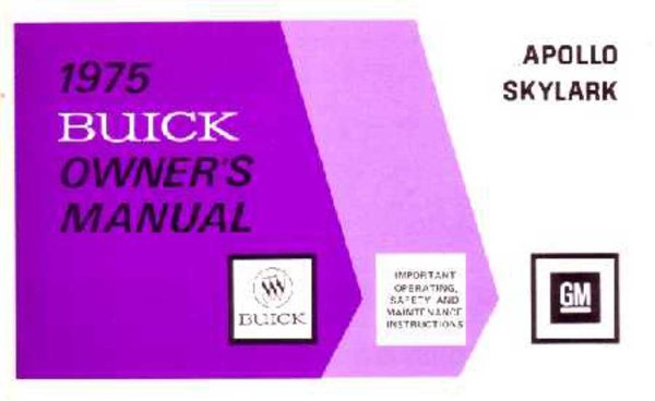 1975 Buick Skylark, Apollo Owner's Manual