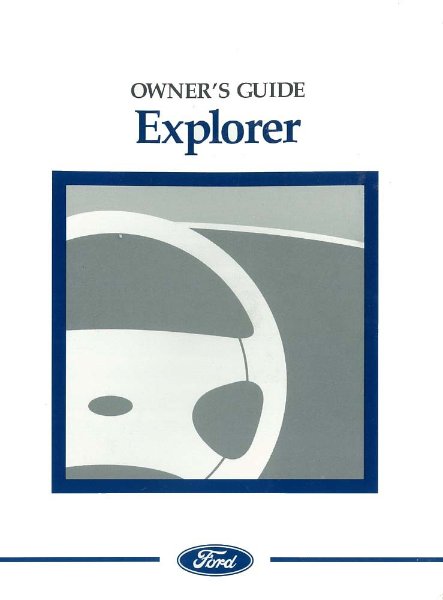 1997 Ford Explorer Owner's Manual