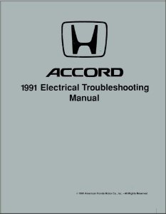 1991 Honda Accord Factory Shop Service Manual