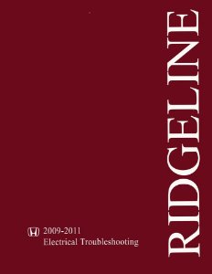 2009–2011 Honda Ridgeline Factory Shop Service Manual