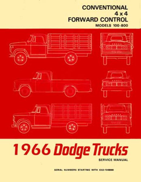 1966 Dodge D/W 100-800 Truck Factory Shop Service Manual