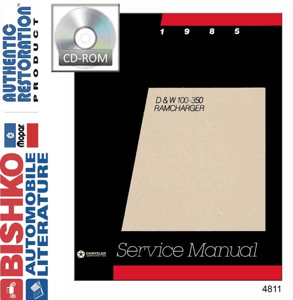 1985 Dodge D/W 100-350 Truck, Ramcharger Factory Shop Service Manual