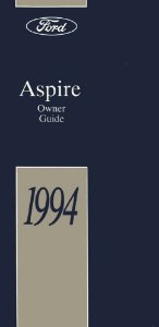 1994 Ford Aspire Owner's Manual