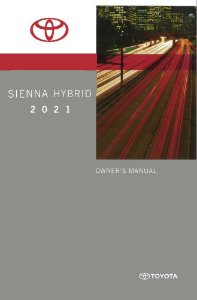 2021 Toyota SIENNA HYBRID Owner's Manual