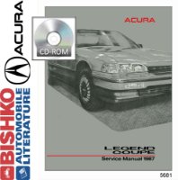 1987 ACURA LEGEND COUPE Body, Chassis & Electrical Service Manual sample image