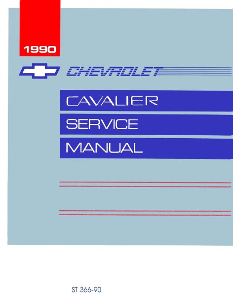 1990 Chevrolet Cavalier Factory Shop Service Manual