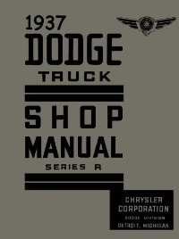 1937 Dodge Truck Shop Service Repair Manual