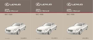 2009 Lexus SC 430 Factory Shop Service Manual