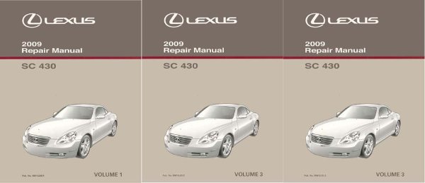2009 Lexus SC 430 Factory Shop Service Manual