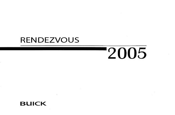 2005 Buick Rendezvous Owner's Manual