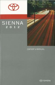 2012 Toyota Sienna Owner's Manual