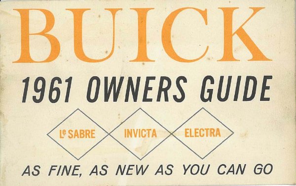 1961 Buick Electra, LeSabre, Invicta Owner's Manual