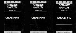 2005 Chrysler Crossfire Factory Shop Service Manual