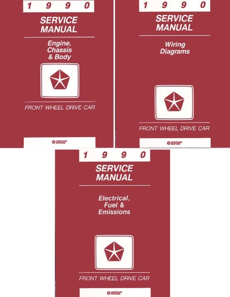 1990 Chrysler Lebaron, New Yorker, Aries, Daytona, Dynasty, Lancer, Omni, Shadow, Horizon, Reliant, Sundance Factory Shop Service Manual