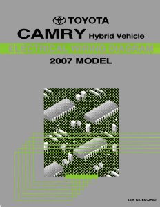 2007 Toyota Camry Hybrid Wiring Diagrams Manual