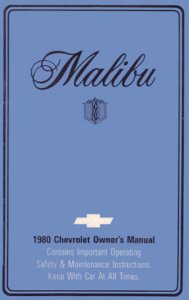 1980 Chevrolet Malibu Owner's Manual