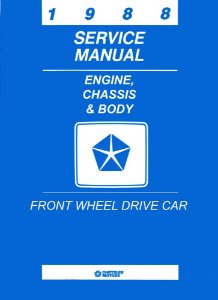 1988 Chrysler Front Wheel Drive Cars Factory Shop Service Manual