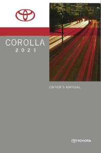 2021 Toyota COROLLA Owner's Manual