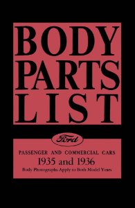 1935–1936 Ford CAR TRUCK - BODY Parts Book