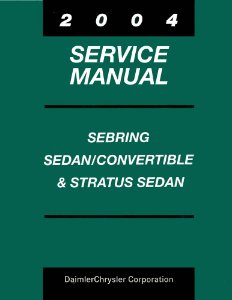 2004 Chrysler Sebring, Stratus Sedan/Convertible Factory Shop Service Manual
