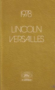 1978 Lincoln Versailles Owner's Manual
