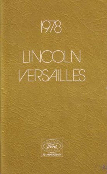1978 Lincoln Versailles Owner's Manual