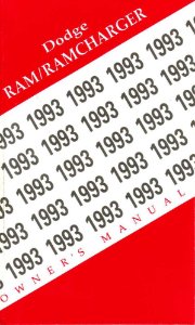 1993 Dodge Ram Truck Owner's Manual