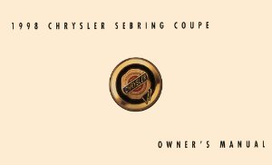 1998 Chrysler Sebring Coupe Owner's Manual