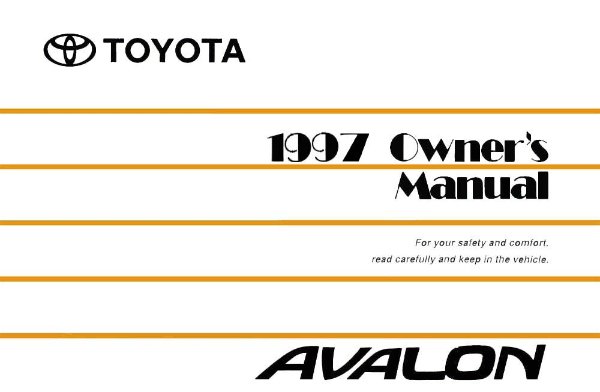 1997 Toyota Avalon Owner's Manual