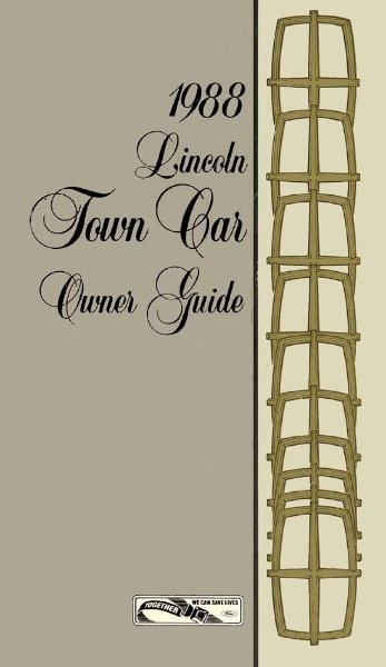 1988 Lincoln Town Car Owner's Manual