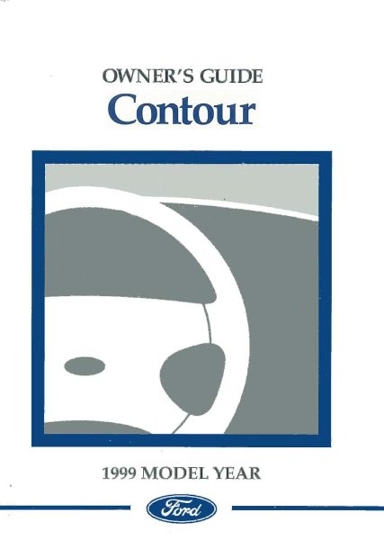 1999 Ford Contour Owner's Manual