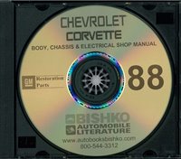1988 CHEVROLET CORVETTE Body, Chassis & Electrical Service Manual sample image