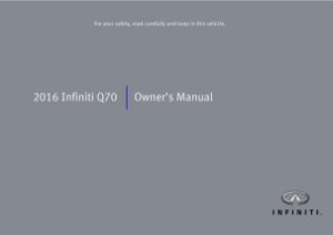 2016 Infiniti Q70 Owner's Manual