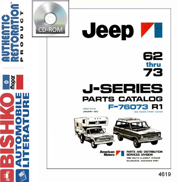 1962 1970 1971 1972 1973 Jeep J Series Parts Numbers Book List PDF Interchange