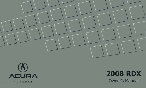 2008 Acura RDX Owner's Manual