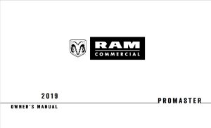 2019 Dodge Promaster Owner's Manual