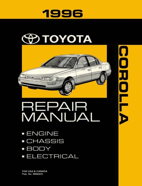 1996 Toyota Corolla Factory Shop Service Manual