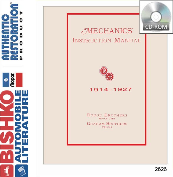 1914–1927 Dodge CAR TRUCK ALL MODELS Factory Shop Service Manual