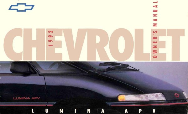 1992 Chevrolet Lumina APV Van Owner's Manual