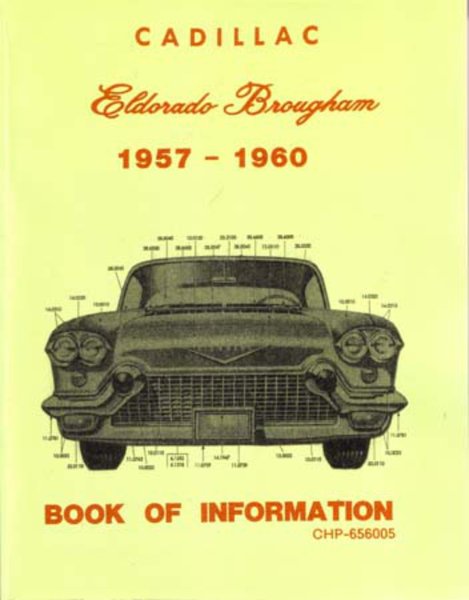 1957–1960 Cadillac Eldorado Brougham Parts Book