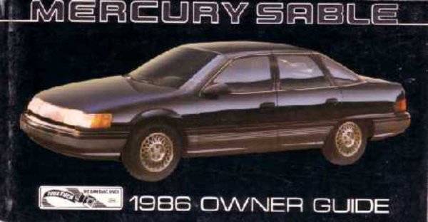 1986 Mercury Sable Owner's Manual