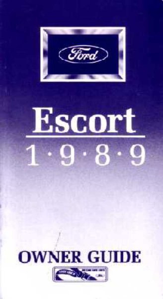 1989 Ford Escort Owner's Manual
