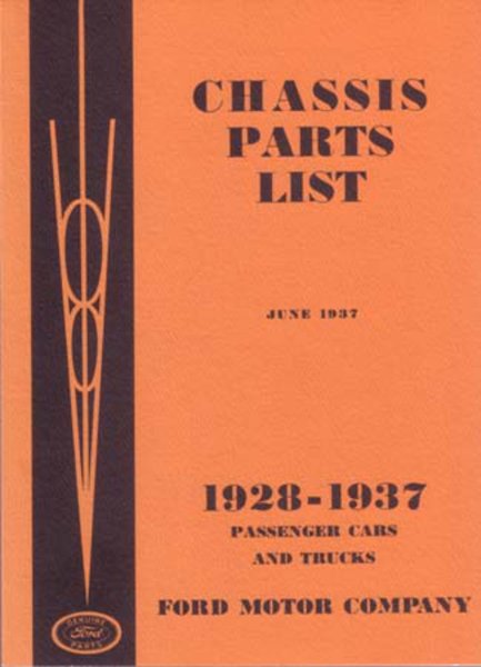 1928–1937 Ford CAR TRUCK Parts Book