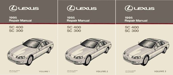 1995 Lexus SC 300, SC 400 Factory Shop Service Manual