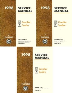 1998 Chevrolet Cavalier, Sunfire Factory Shop Service Manual