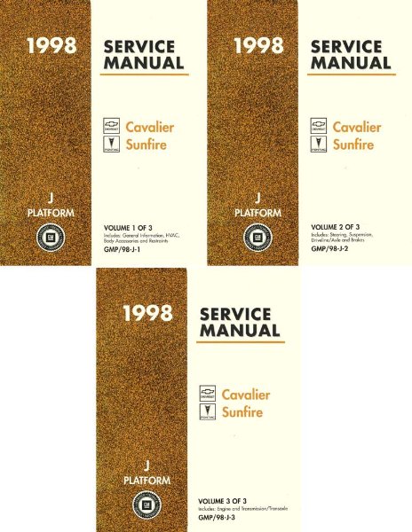 1998 Chevrolet Cavalier, Sunfire Factory Shop Service Manual