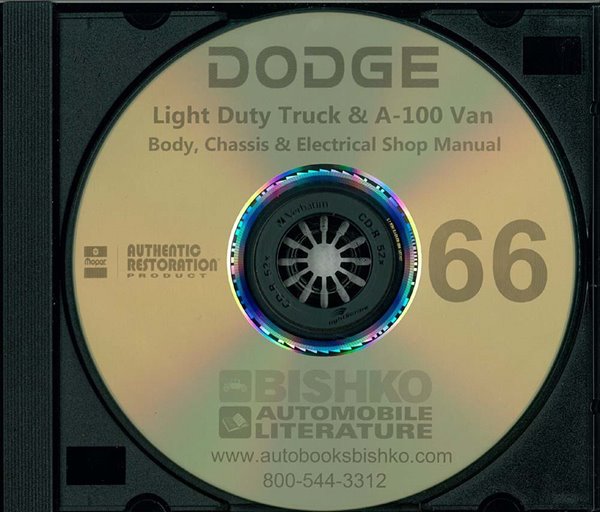 1966 Dodge D/W 100-800 Truck, A-100 Compact Van Factory Shop Service Manual